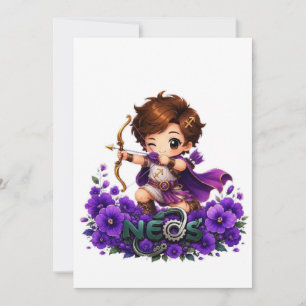 Convite Kawaii Neos Zodíaco Sagitário