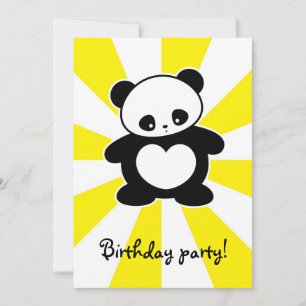 Convite Kawaii panda