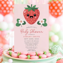 Kawaii Strawberry Baby Shower