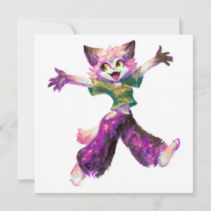 Convite Kawaii Streetwear Chibi