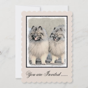 Convite Keeshond Brothers Painting - Arte Original de Cach