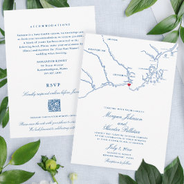 Convite Kennebunkport All-in-One QR code RSVP Wedding