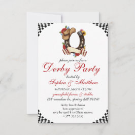 Convite Kentucky Derby Horse Racing Themed Elegant Invite