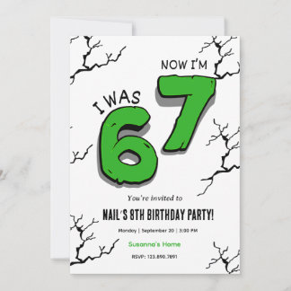 Convite Kids 7th Birthday Invitation – Turning Seven Party