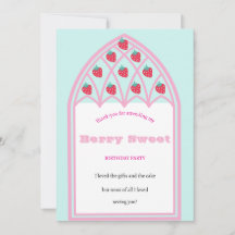 Kids Berry Sweet Party Flat-you Card