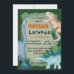 Convite Kids Dinossaur Theme Festa de aniversário<br><div class="desc">Imagem artesanal,  criada de elementos e cores de tendência,  em alta resolução para transformar seu item em algo especial. Pronto para ser personalizado por você!</div>