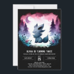 Convite Kids Forest Wolf Birthday<br><div class="desc">Os convites para o Aniversário do Lobo da Floresta Infantil são perfeitos para amantes da natureza, apresentando um lobo giro num cenário de floresta. Este convite digital captura a beleza do exterior e é totalmente personalizável online, para que você possa adicionar seus detalhes pessoais facilmente. Pronto para compartilhamento digital ou...</div>