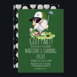 Convite Kids Golf Balls Gnomo Festa de aniversário<br><div class="desc">Convites de Golfe para Bolas de Golfe e Gnomo Texturizados por Festa de aniversário</div>