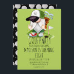 Convite Kids Golf Gnome Festa de aniversário Esportiva<br><div class="desc">Convites de Golfe para Bolas de Golfe e Gnomo Texturizados por Festa de aniversário</div>