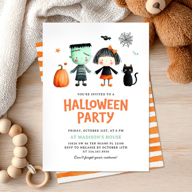 Convite Kids Halloween Party Cuide (Criador carregado)