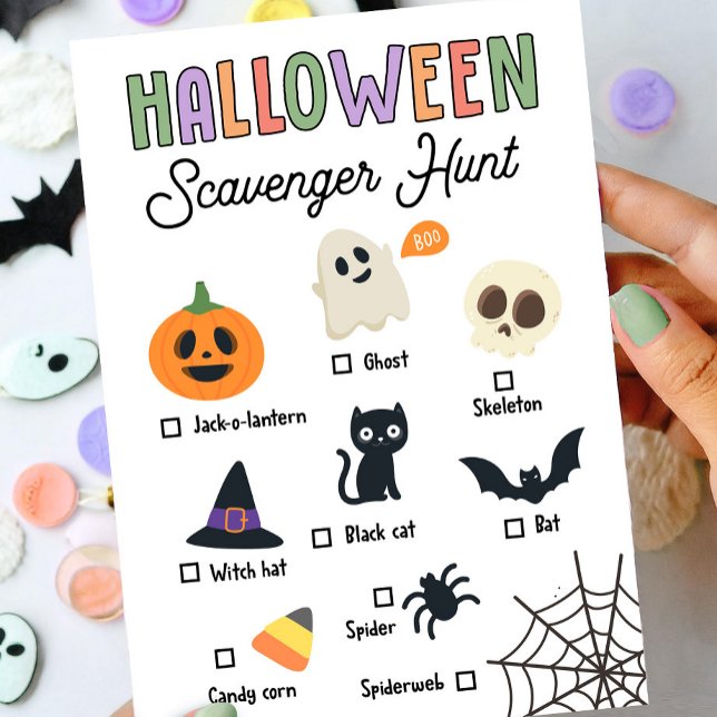 Convite Kids Halloween Scavenger Hunt Game (Criador carregado)