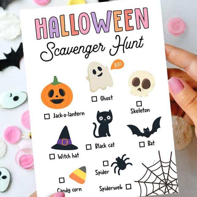 Convite Kids Halloween Scavenger Hunt Game (Criador carregado)