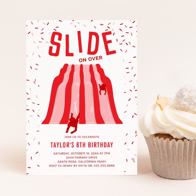 Convite Kids Indoor Playground Red Birthday Party (Criador carregado)