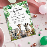 Convite Kids Joint Safari Festa de aniversário<br><div class="desc">Não há nada parecido com uma festa de aniversário de matas para trazer o animal de festa em qualquer criança. Com animais vibrantes de jardim zoológico, folhagem exuberante da floresta tropical, e um modelo ousado "chamando todos os animais de festa", os convites de festas de aniversários da selva dessas crianças...</div>