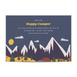 Convite Kids Mountain Landscape Festa de aniversário<br><div class="desc">Este adorável design da paisagem montanhosa com árvores e nuvens é perfeito para uma primeira festa de aniversário.</div>