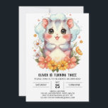 Convite Kids Pastel Hamster Birthday<br><div class="desc">Transforme a doçura em sua celebração com nosso convite de aniversário de Pastel Hamster. As matizes pastéis suaves, combinadas com ilustrações de hamster adoráveis, criam um convite que é irresistível e charmoso para pequenos. Edite perfeitamente para um toque personalizado e, com a facilidade de download instantâneo, preparar as festividades torna-se...</div>