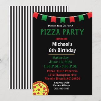 Convite Kids Pizza Festa de aniversário