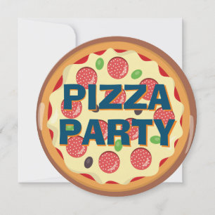 Convite Kids Pizza Party Any Age Birthday