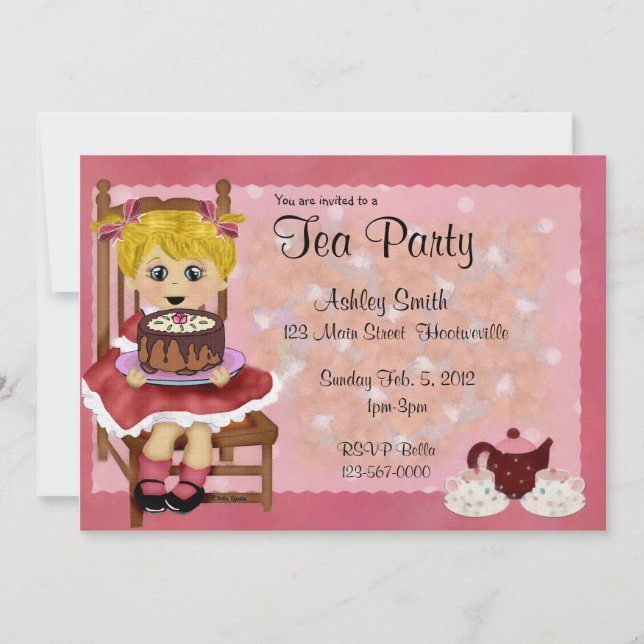 Convite Kids Tea Party (Frente)