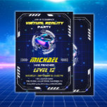 Convite Kids VR Game Virtual Reality Festa de aniversário<br><div class="desc">Acelere a diversão na festa de aniversário do seu filho! Nosso convite de aniversário temático do RV convida jovens jogadores a uma celebração poderosa. Alinhe seu dia especial com aventuras épicas e memórias alegres!" Você pode personalizá-lo com seu próprio texto.</div>
