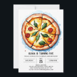 Convite Kids Watercolor Pizza Birthday<br><div class="desc">Mergulhe em um mundo de matizes vibrantes e energia juvenil com nosso convite de Aniversário da Pizza de Aquarela para Crianças. Este convite é uma obra-prima de charme lúdico, convidando jovens partidários para uma celebração cheia de criatividade e alegria. Imaginem uma cena enfeitada com braçadeiras brancas e as delícias da...</div>