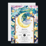 Convite Kids Whimsic Moon Birthday<br><div class="desc">Bem-vindos à aventura de aniversário da Lua Branca Branca! Nossos convites encantadores estão explodindo com encanto brincalhão, colocando a palco de uma celebração mágica sob o luar. Projetados com espírito brilhante em mente, esses convites têm personagens lunares adoráveis e cores vibrantes que capturam a imaginação de cada pequeno explorador. Totalmente...</div>