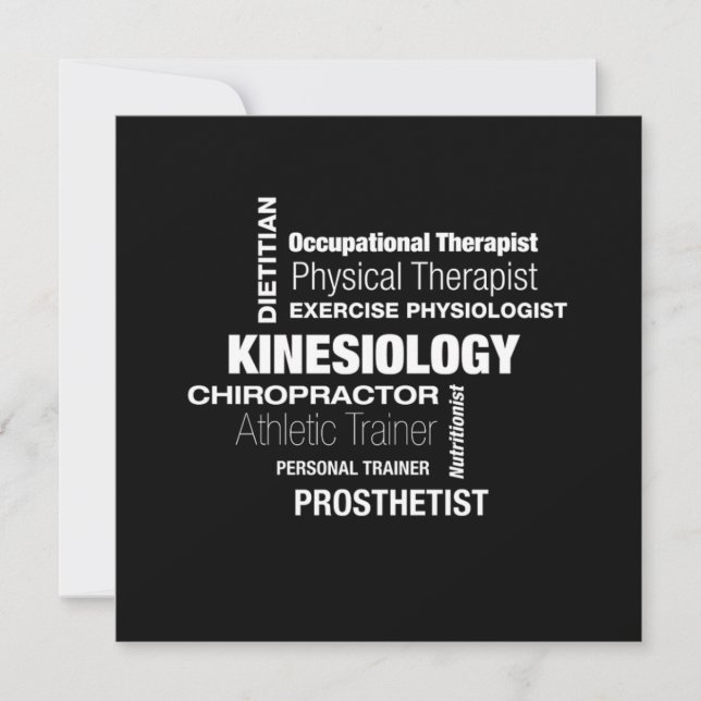 Convite Kinesiology Kinesiologist Physio Physical Therapis (Frente)