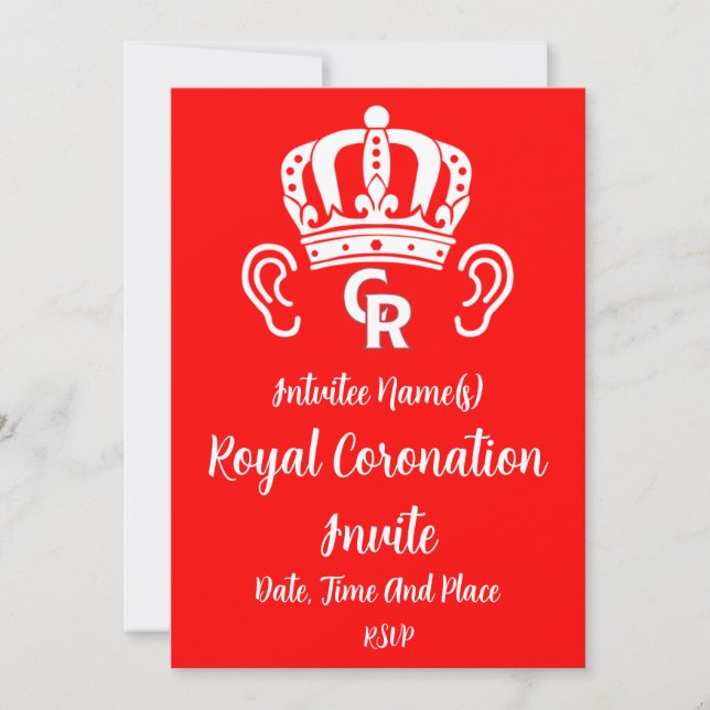 Convite King Charles Royal Coronation (Frente)