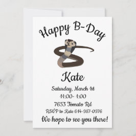 Convite King Cobra Happy B-day