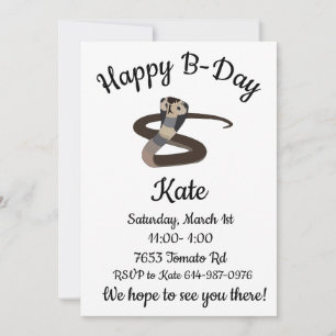 Convite King Cobra Happy B-day