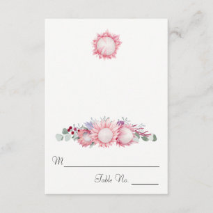 Convite King Protea Watercolor Escort