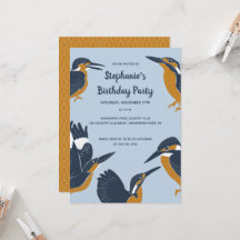 Kingfishers Ilustrações Pássaros