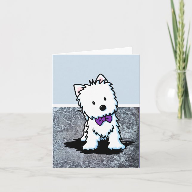 Convite KiniArt Westie Gravata Borboleta (Frente)