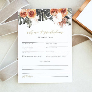 Convite KINSLEY Boho Terracotta Tropical Baby Advice Card
