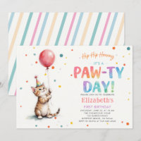 Kit de Festa de Gato Gatinho Colorido Balão Vermel