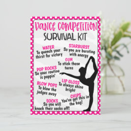 Convite Kit de Sobrevivência da Competição de Dança