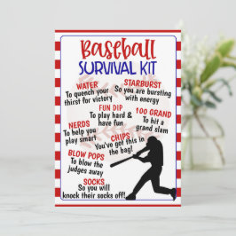 Convite Kit de Sobrevivência do Baseball