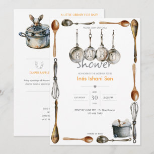 Convite Kitchen Bunny Travessuras 🐇 Chás de Bebê