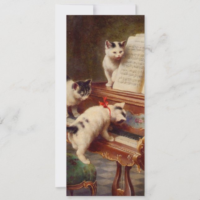 Convite Kittens e Piano (Frente)