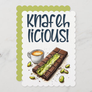 Convite Knafehlicy Chocolate Kunafa Pistachio Café