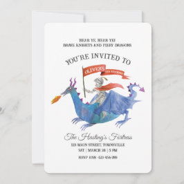 Convite Knights and Dragons Invitation