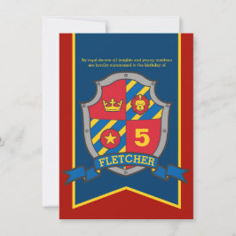 Convite Knights medieval e Maiden 5