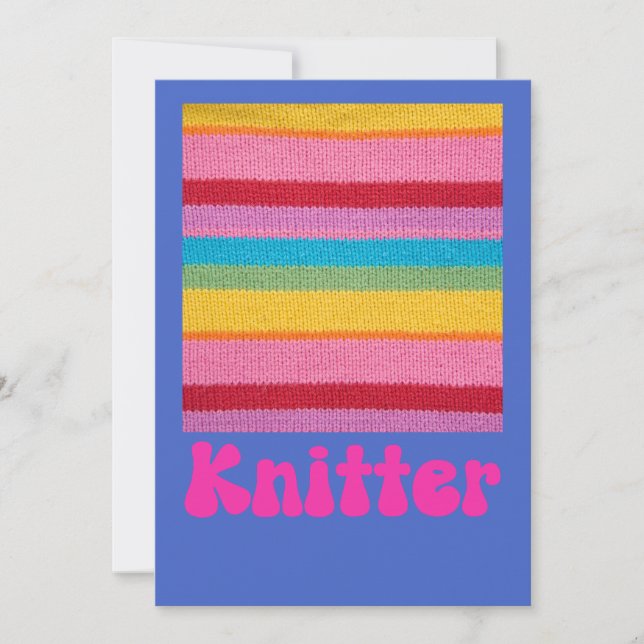Convite Knitter, Impressão Crochet Lovers (Frente)