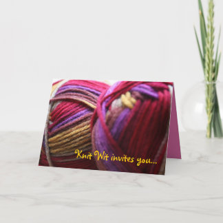 Convite Knitting Club Invitation