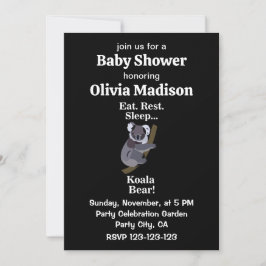 Convite Koala Bear Funny Baby Shower