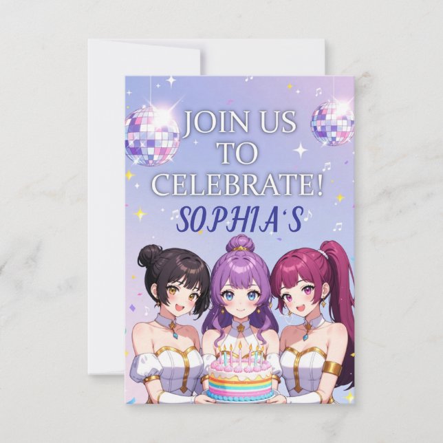 Convite Kpop Demon Hunters Birthday Desale Invitation (Frente)