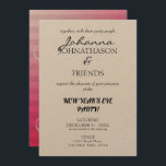 Convite Kraft Beach Pink Monograma Funny NYE<br><div class="desc">Você está pronto para festas,  mas primeiro,  você tem piadas? Este convite foi feito como um convite para o casamento para um pouco de senso de humor.</div>