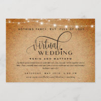 Kraft Paper e Lights, Casamento Virtual Online