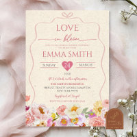 Kraft Paper Love in Bloom Chá de panela