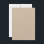 Convite Kraft Personalizado 9 x 13 cm |  Matte Ecológico<br><div class="desc">Crie convites personalizados deslumbrantes com nossos cartões de papel Kraft premium de 3, 5" x 5". Perfeitos para casamentos, aniversários e eventos especiais, esses convites ecológicos apresentam um acabamento liso e terroso e espessura de 14 pt (peso de 100 lb). Escolha entre orientações retrato ou paisagem e personalize ambos os...</div>
